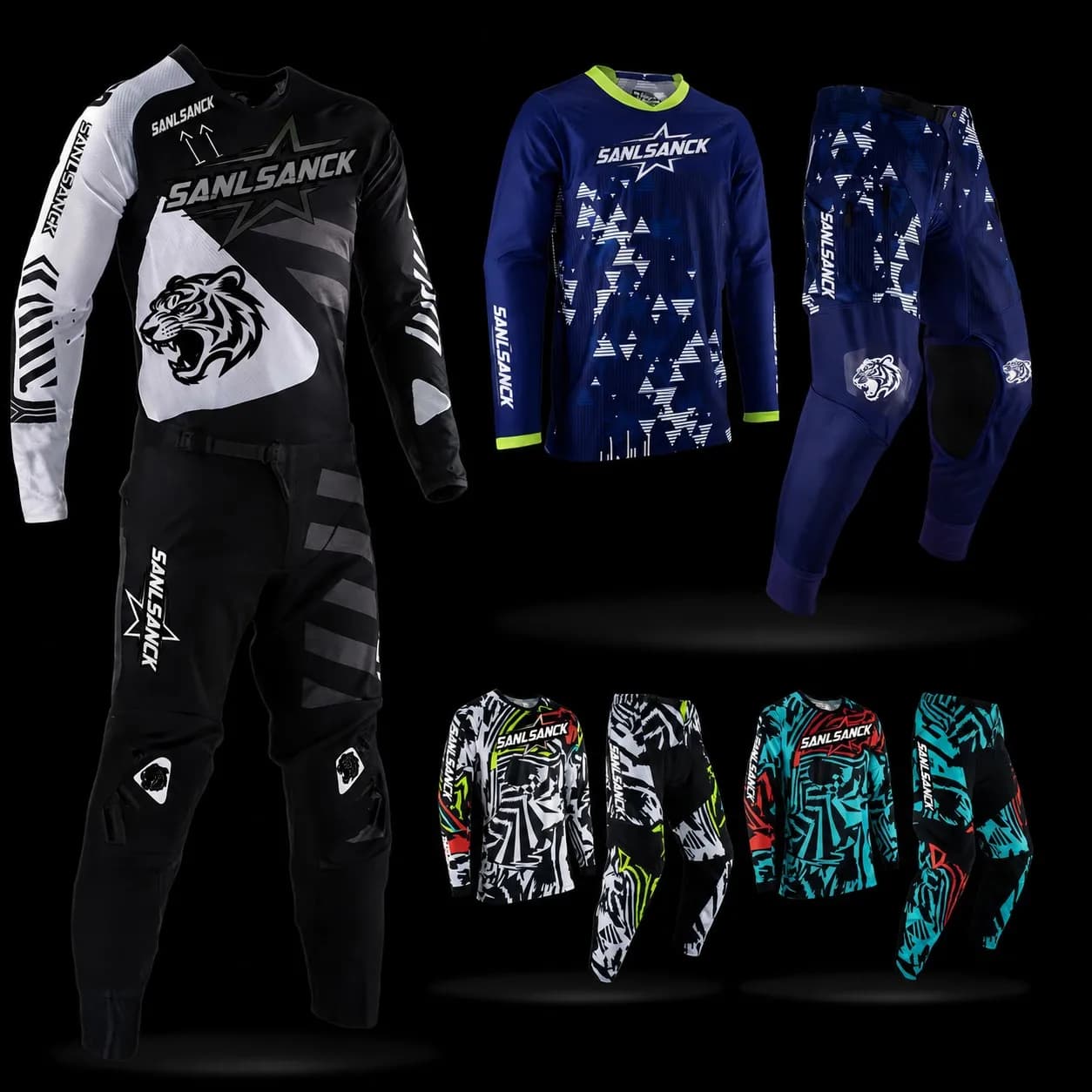 Apex predator tiger print motocross team apparel
