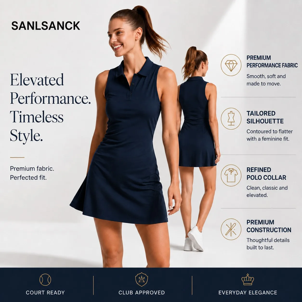 Elegance, Club Grade, Sleeveless Design